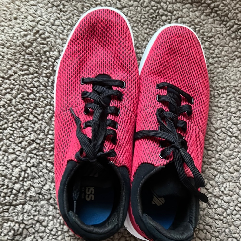 K•Swiss tennis shoes.  Women’s size 10. . Red and black